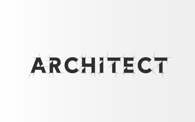 建筑师蓝图字体的标志和标题
