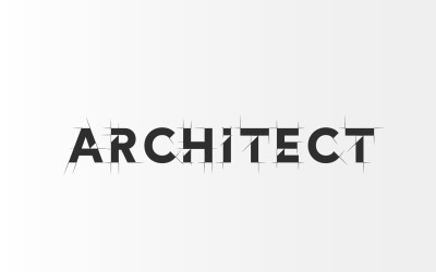 建筑师为标志和标题设计蓝图字体