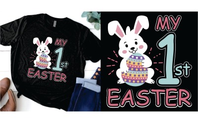 Dieses ist mein erstes Ostern mit niedlichem Häschen- und Eier-T-Shirt