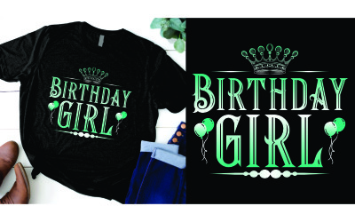 Születésnapi lány póló design
