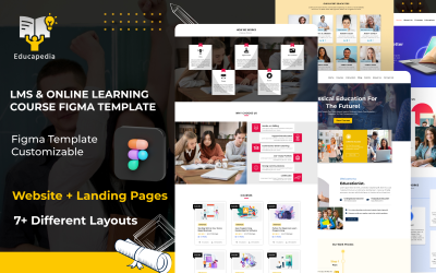 Educapedia - LMS Online Onderwijs &amp;amp; Landingspagina Figma-sjabloon