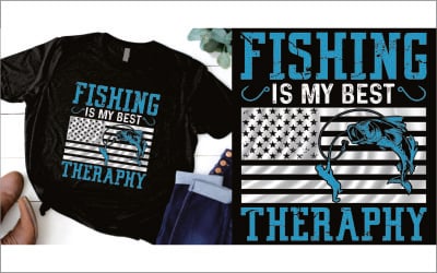 钓鱼是我最好的治疗t恤