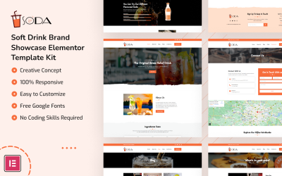 Soda - Läsk Brand Showcase Elementor Template Kit