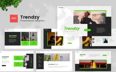 Trendzy — Streetwear Fashion Шаблон презентації Powerpoint