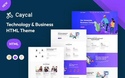 Caycal – technológiai és üzleti szolgáltatások webhelysablonja
