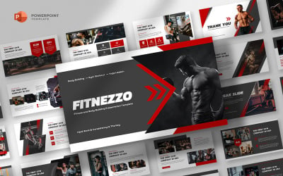 Fitnezzo - Fitness &amp;amp; 健身房ppt模板