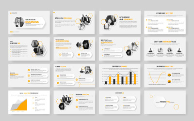 Vector  business presentation slides template design business layout template design