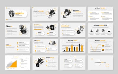 Векторные слайды бизнес-презентации, дизайн шаблона бизнес-макета, дизайн шаблона