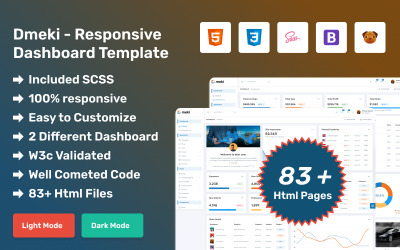 Dmeki - Responsive Admin-Dashboard-Vorlage