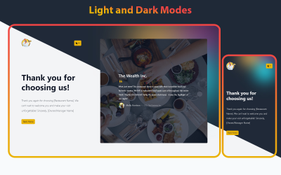 GratefulBites - Modelo de página de agradecimento em HTML para restaurante