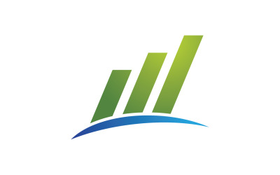 Графический векторный дизайн логотипа бизнес-финансов v6