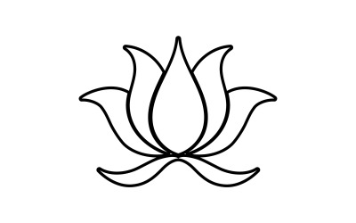莲花瑜伽符号矢量设计公司名称v45
