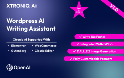 XtroniqAI - WordPress AI Writing Content Generation Tools | OpenAI GPT-4