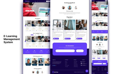 E-Learning Management System Web Homepage Design.