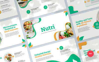 Nutri - Diyet ve Beslenme Sunum PowerPoint sunum şablonları