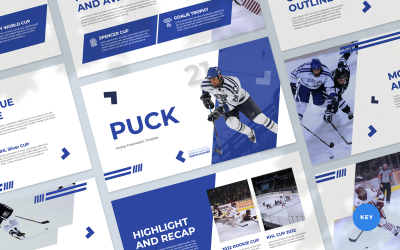 Puck - Modello di nota chiave per presentazione di hockey