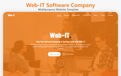 Sjabloon voor bestemmingspagina voor web-IT-softwarebedrijf