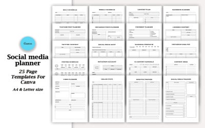 Editable social media planner