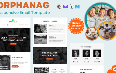 Orphelinat – Modèle de newsletter par e-mail caritatif