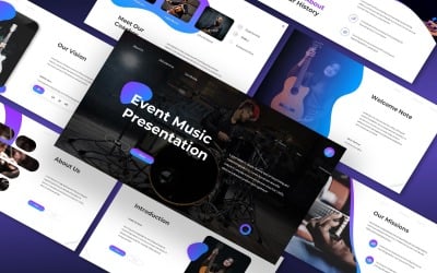 Plantilla de Keynote de música para eventos