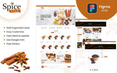Spiceseed E-commerce Figma UI-kit