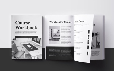 Modèle de cahier de cours et brochure de cahier de cours.