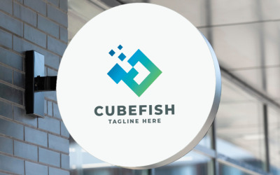 Cube Fish Pro-Logo-Vorlage