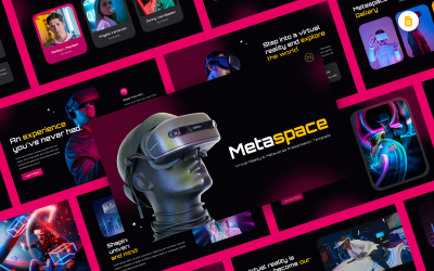 Metaspace -虚拟现实和Mataverse谷歌幻灯片模板