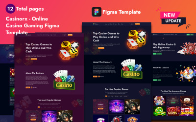 Casinorx - online casino gokken Figma-sjabloon