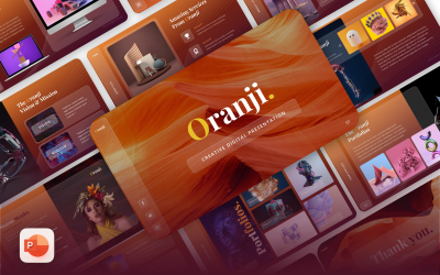 Oranji – Creative Glassmorphism PowerPoint sablon