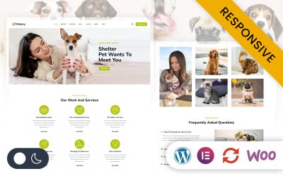 Petory - Tema reattivo Elementor Wordpress per la cura degli animali e il negozio di animali