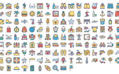 Summer and Holidays Icons | AI | EPS | SVG