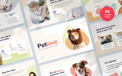 Petlove -宠物护理和兽医演示ppt模板