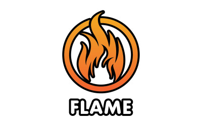 Modelo de logotipo de queima quente de chamas v5