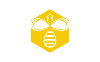 Šablona návrhu loga včelího včelího plástve vektor v10