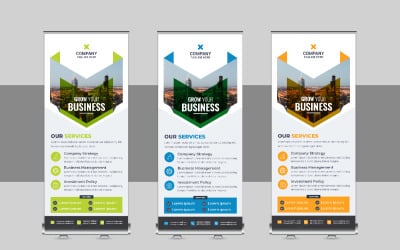 Corporate Roll Up Banner, X Banner, Standee, Pull Up Design Template Layout