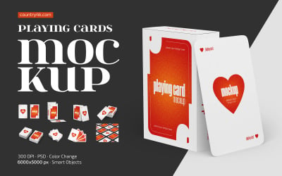 Playing Cards Mockup PSD Set