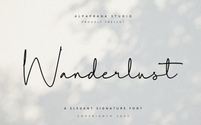 Wanderlust - İmza Yazı Tipi