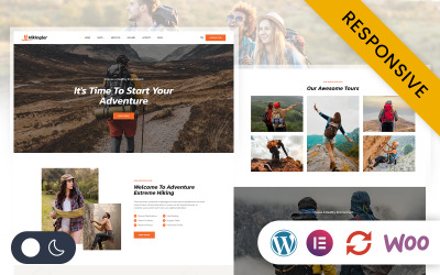 Hikingler – Túrázás, kempingezés és kaland Elementor WordPress reszponzív téma