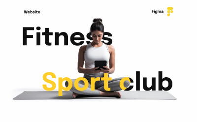 Mood Up — Modelo de interface do usuário de site minimalista de clube de esportes fitness