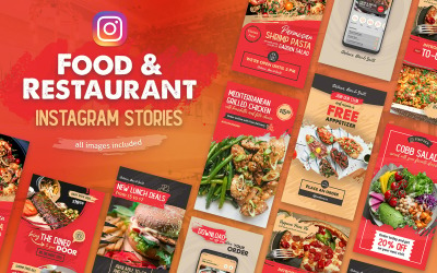 关于食物和餐厅的Instagram故事