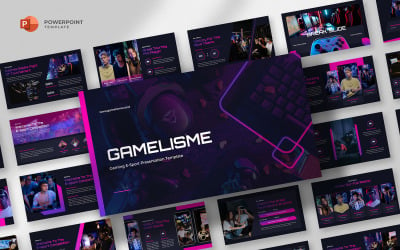 Gamelisme - Plantilla de PowerPoint para deportes electrónicos de juegos