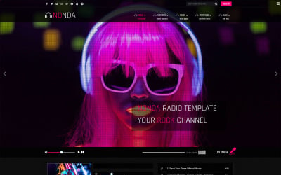 Estação de rádio de música online Nonda Modelo xoops 4 e xoops 5