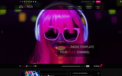Онлайн-музична радіостанція Nonda Joomla 4 і шаблон Joomla 5