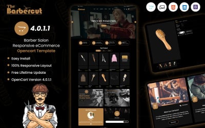 Barbercut – Responsive OpenCart 4-Mehrzweckvorlage für Friseure und Friseursalons