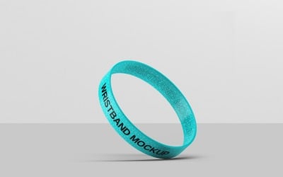 Wristband - Silicone Rubber Wristband Bracelet Mockup 6