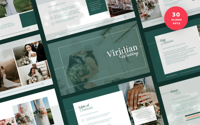 Viridian - Modèle PowerPoint de présentation de mariage