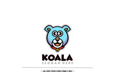 Талисман головы коалы простой логотип