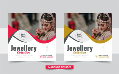 jewellery social media post design template