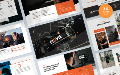 Moviecore - Google Slides-sjabloon voor filmstudio&amp;#39;s en filmmakers